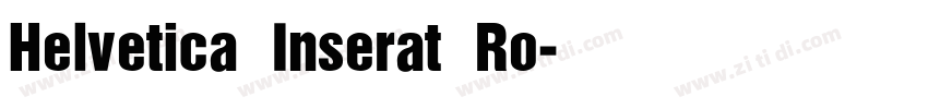 Helvetica Inserat Ro字体转换